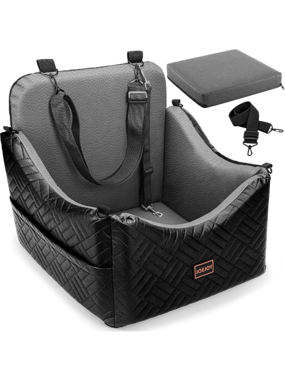 Waterproof Dog Car Seat for Small Medium Pets, Memory Foam Booster Seat with